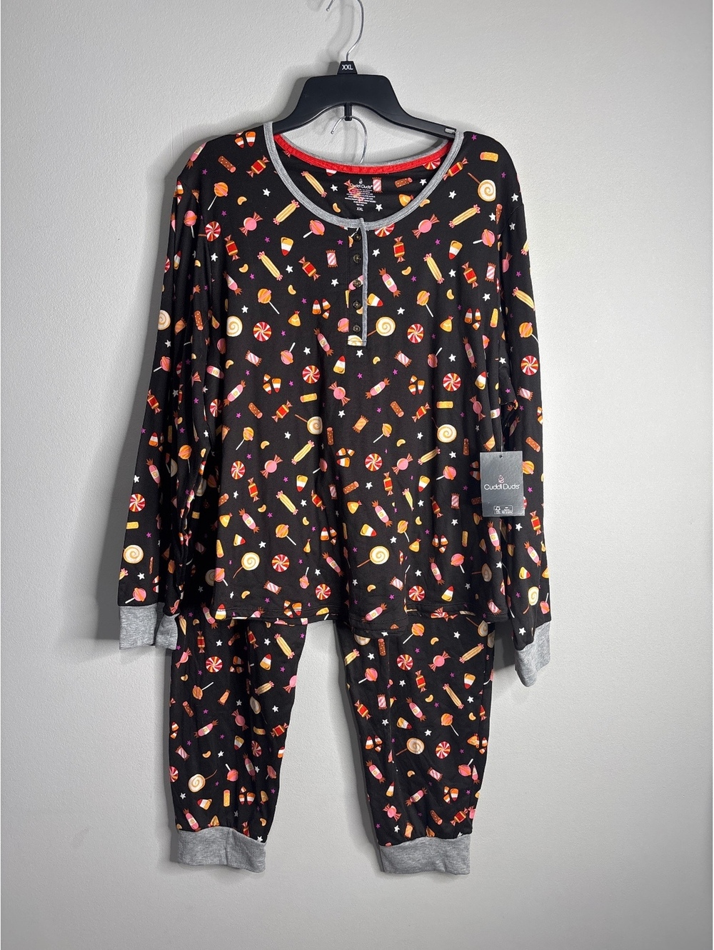 Cuddl Duds Women's XXL Candy Print Pajama Set